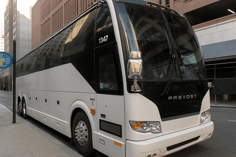 a Sanford Charter Bus coach bus